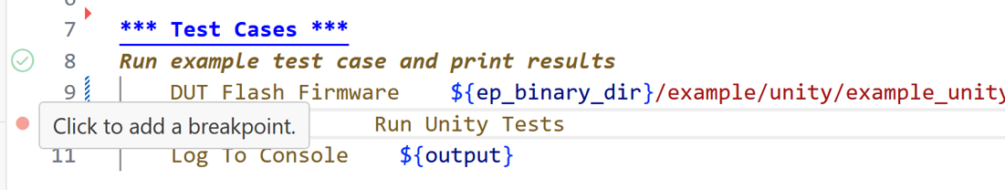 Debug Robot Test Breakpoint